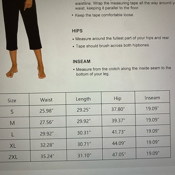 Sarin Mathew’s women’s capri yoga pants XL black - Picture 3 of 4